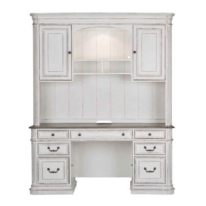 Magnolia Manor - 5 Piece Home Office Set (Complete Desk) - White