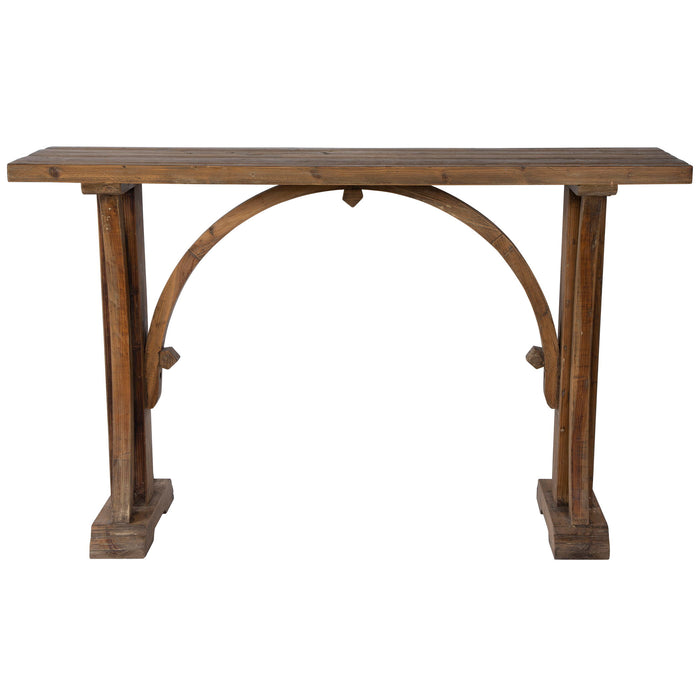 Genessis - Reclaimed Wood Console Table - Dark Brown