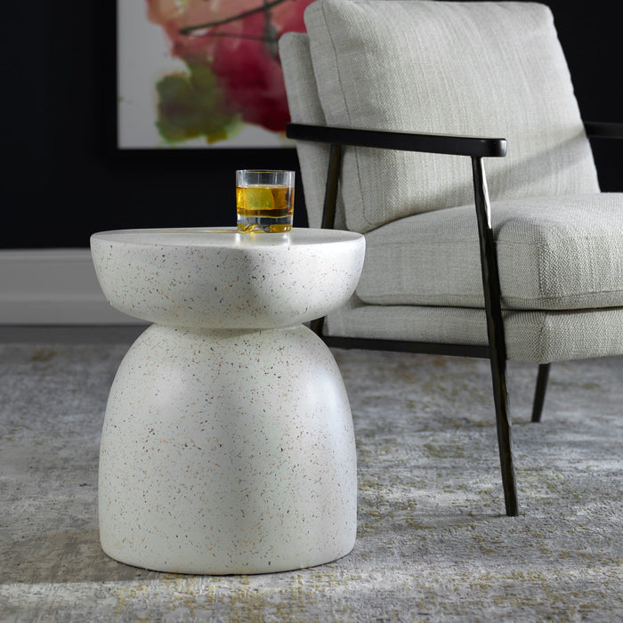 Inhale - Cast Accent Table - White