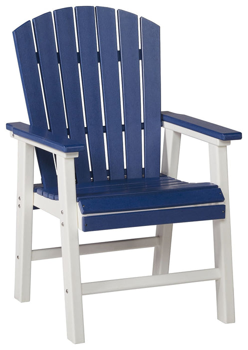 Toretto - Blue / White - Arm Chair (Set of 2)