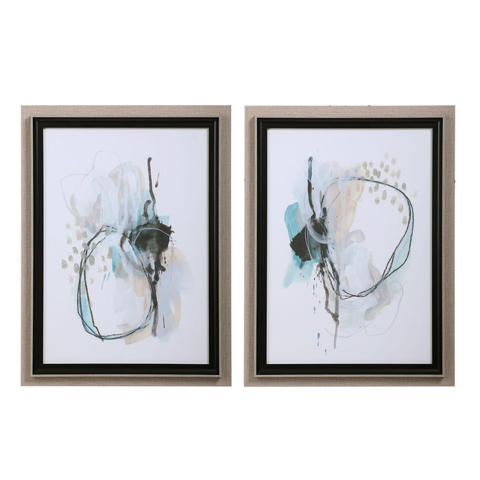 Force Reaction - Abstract Prints (Set of 2) - Black