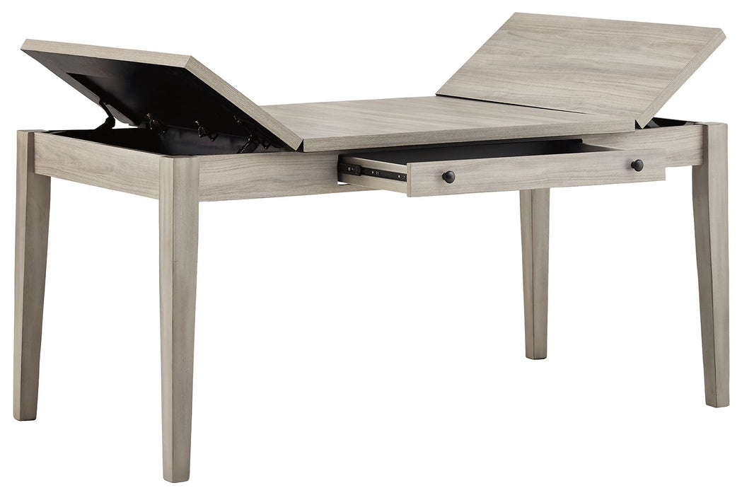 Parellen - Gray - Rectangular Dining Room Table With Storage