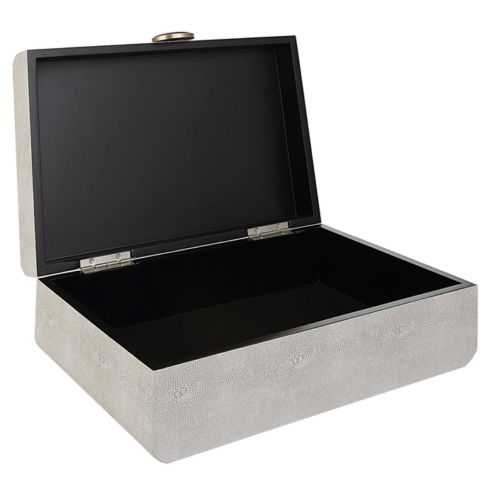 Lalique - Shagreen Box - White