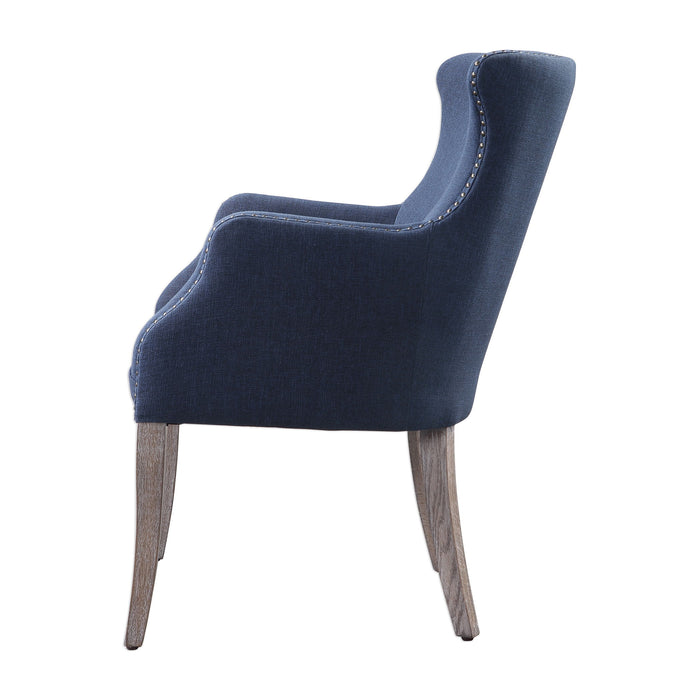 Yareena - Wing Chair - Blue