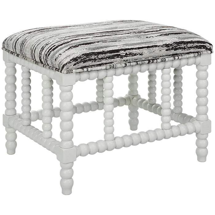 Seminoe - Uupholstered Small Bench - White & Dark Gray
