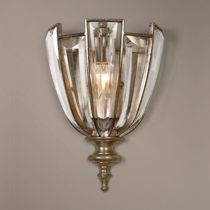Vicentina - 1 Light Crystal Wall Sconce - Light Brown