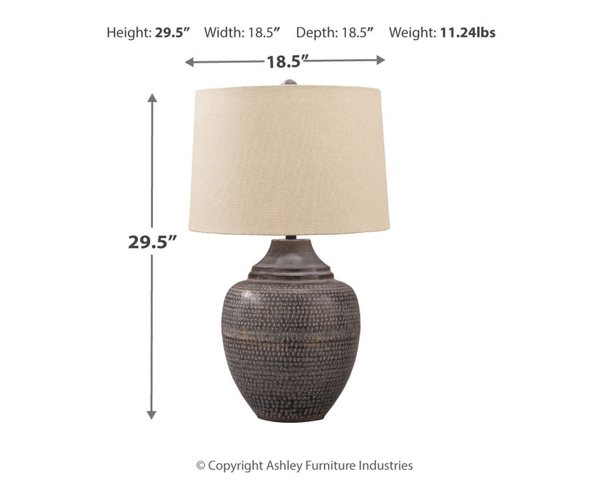 Olinger - Brown - Metal Table Lamp