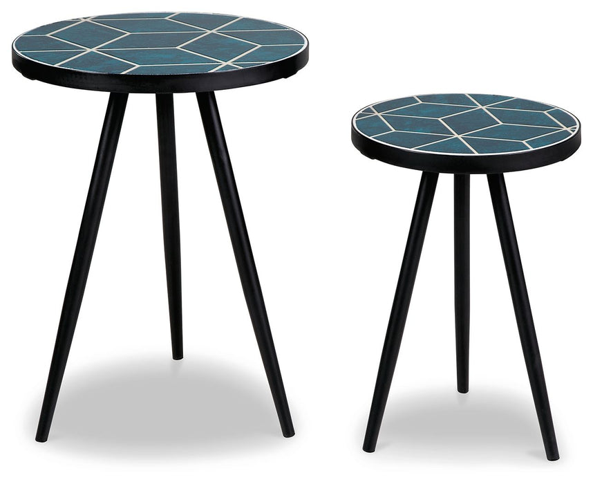 Clairbelle - Teal - Accent Table (Set of 2)