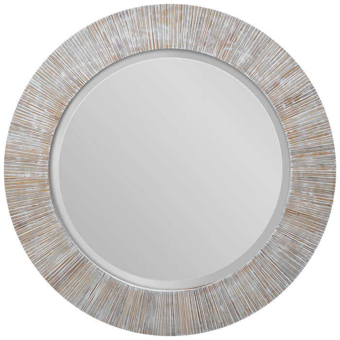 Repose - Round Mirror - Whitewash