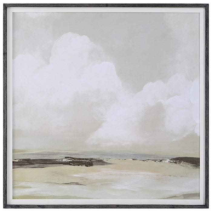 Soft Clouds - Framed Print - Pearl Silver