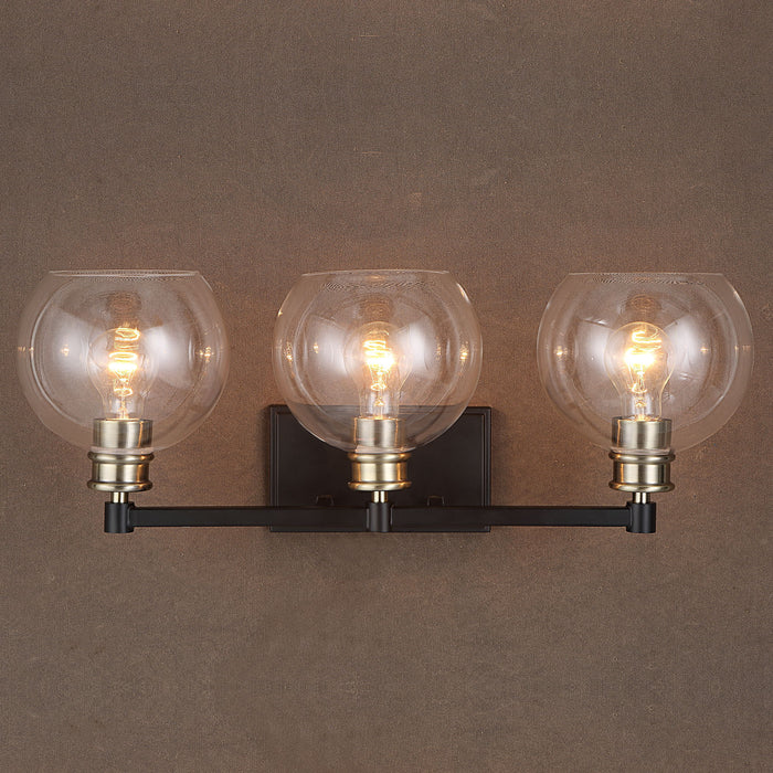 Kent - Edison 3 Light Vanity - Black
