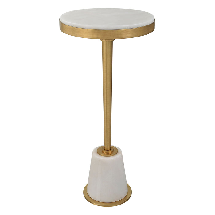 Edifice - Marble Drink Table - White