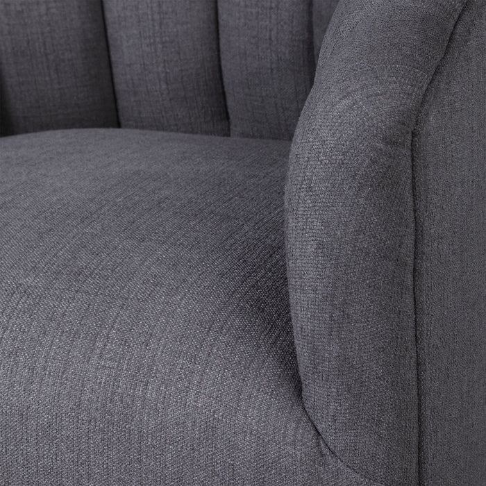 Cuthbert - Modern Swivel Chair - Dark Gray