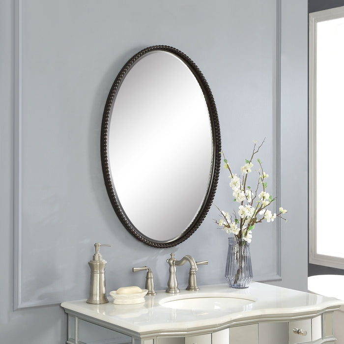 Sherise - Oval Mirror - Bronze