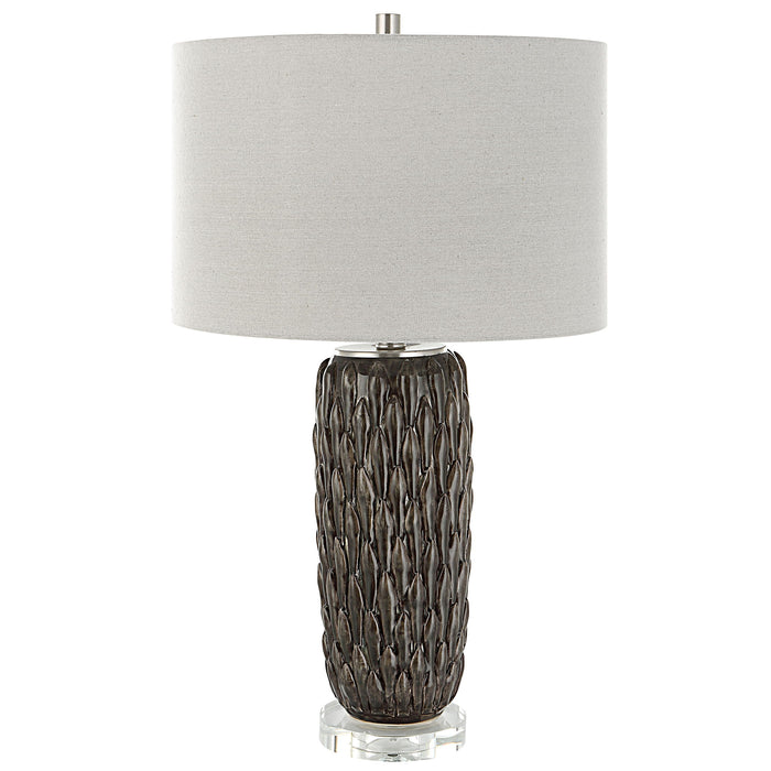 Nettle - Textured Table Lamp - Dark Gray