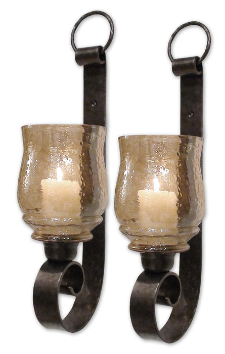 Joselyn - Small Wall Sconces (Set of 2) - Dark Brown
