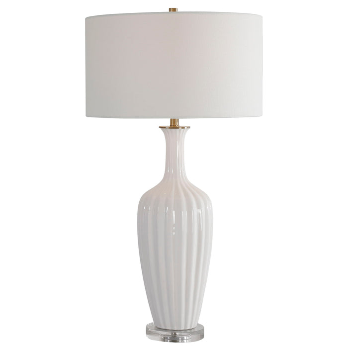 Strauss - Ceramic Table Lamp - White