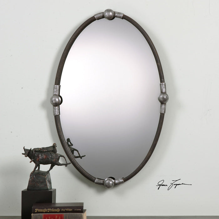 Carrick - Oval Mirror - Black