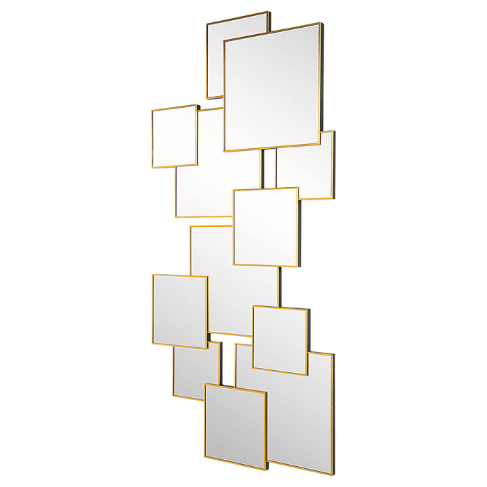 Soren - Copper Squares Mirror - Gold