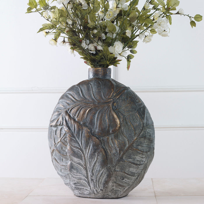Palm - Aged Patina Paradise Vase