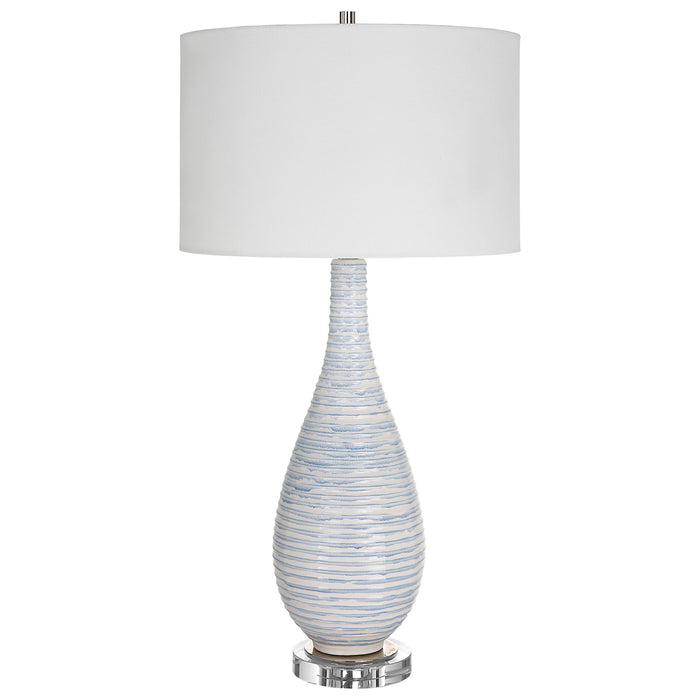 Clariot - Ribbed Table Lamp - Blue