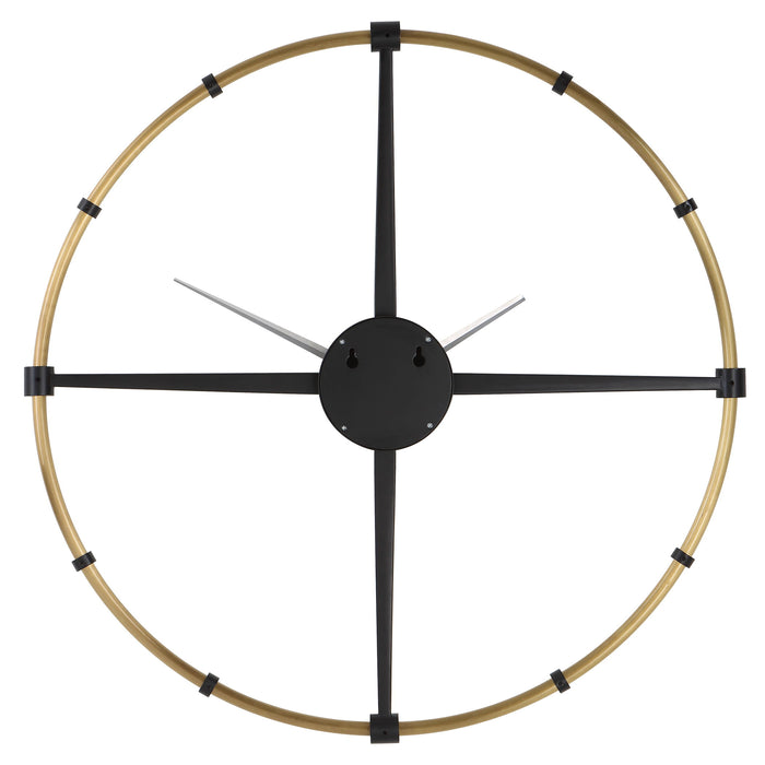 Captain - Industrial Wall Clock - Gold