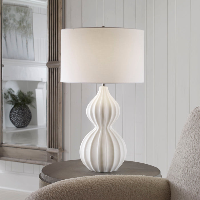 Antoinette - Marble Table Lamp - White