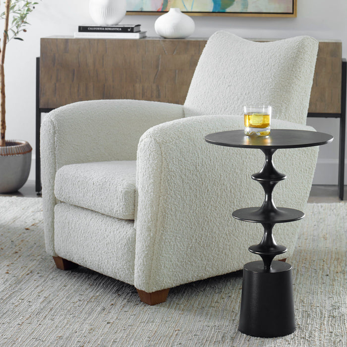 Flight - Textured Accent Table - Black