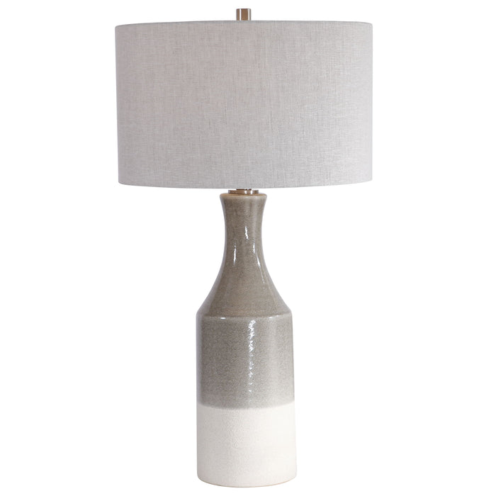 Savin - Ceramic Table Lamp - Pearl Silver