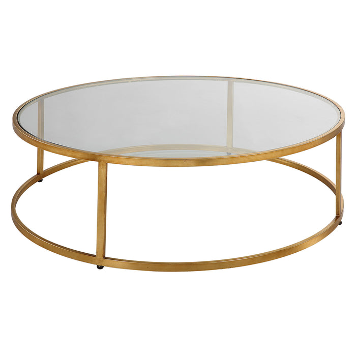 Radius - Modern Circular Coffee Table - Gold
