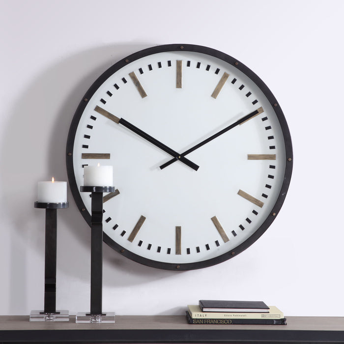 Fleming - Large Wall Clock - Black
