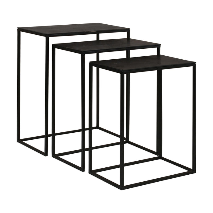 Coreene - Iron Nesting Tables (Set of 3) - Black