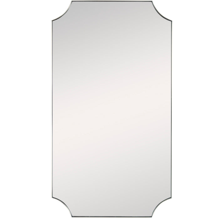 Lennox - Scalloped Corner Mirror - Brass