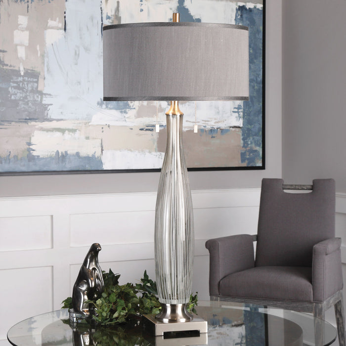Coloma - Glass Table Lamp - Gray