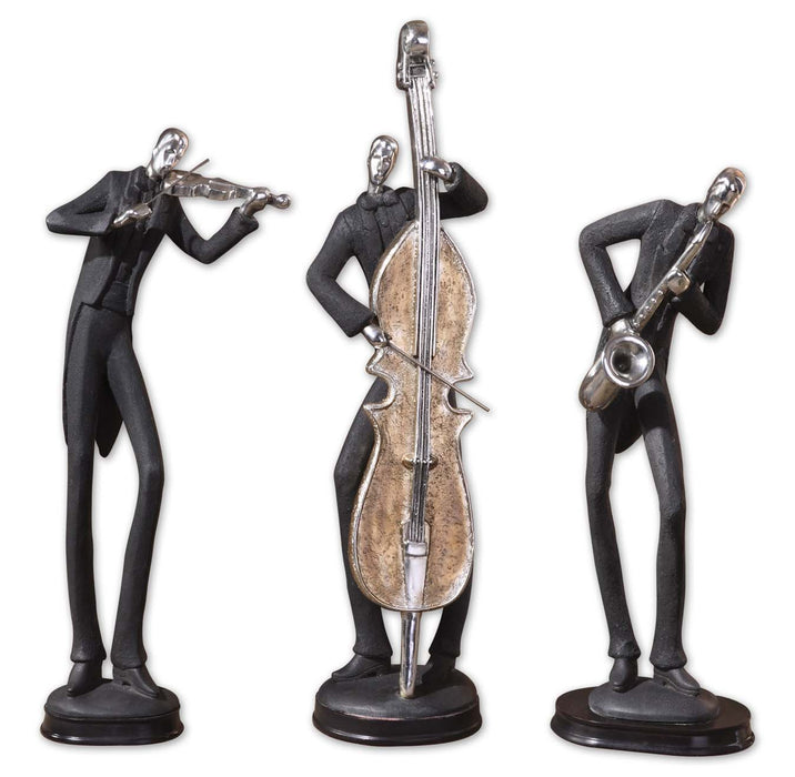 Musicians - Decorative Figurines (Set of 3) - Black
