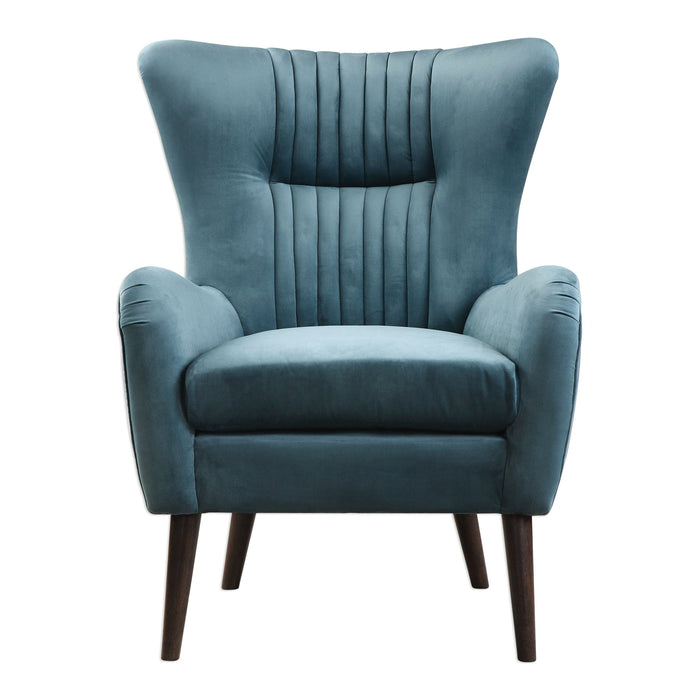 Dax - Mid-Century Accent Chair - Blue