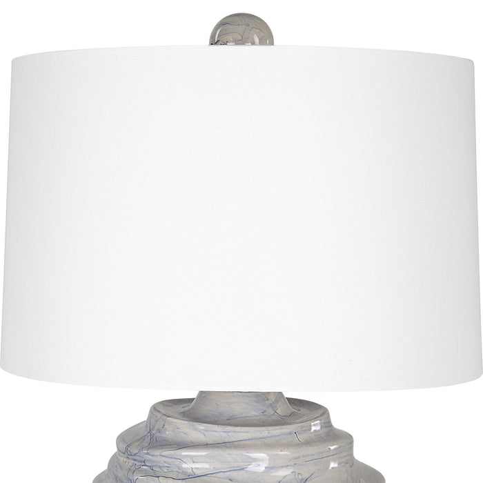 Waves - Blue & White Accent Lamp
