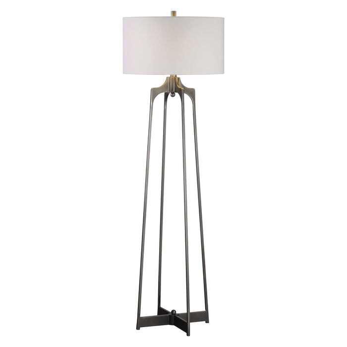 Adrian - Modern Floor Lamp - Pearl Silver