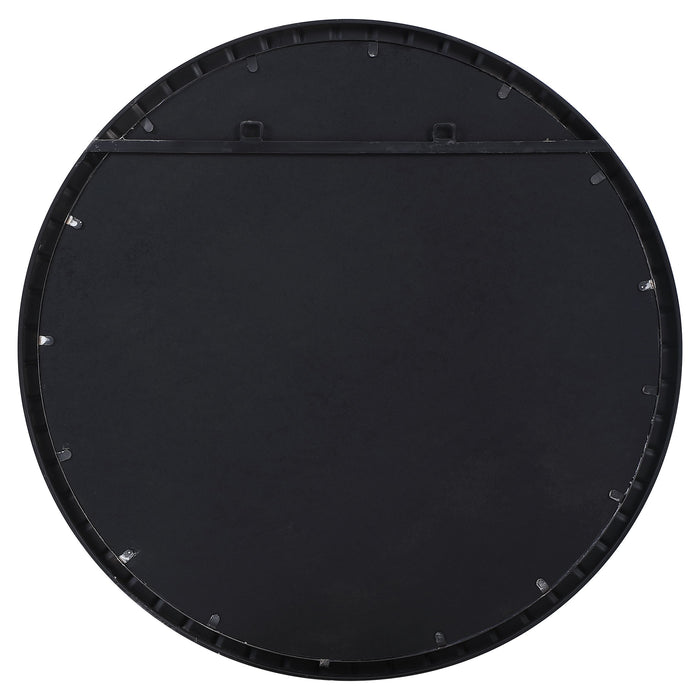 Dandridge - Round Industrial Mirror - Black