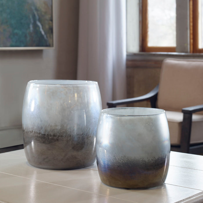 Tinley - Blown Glass Bowls (Set of 2) - Light Brown