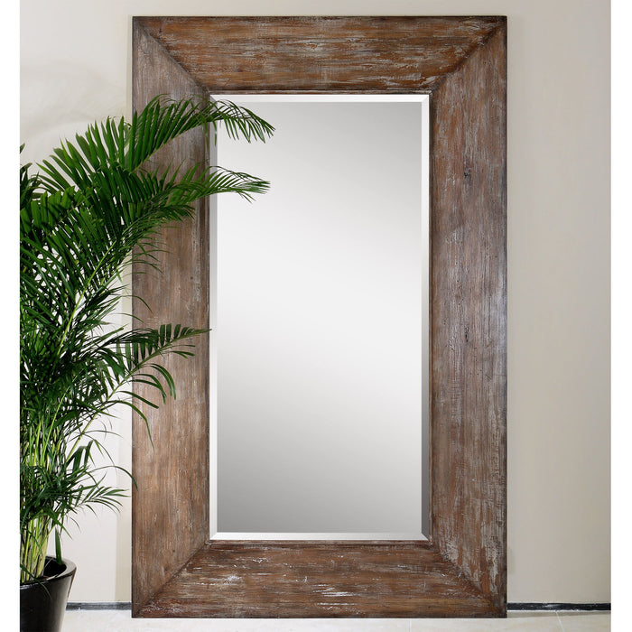 Langford - Large Wood Mirror - Dark Brown