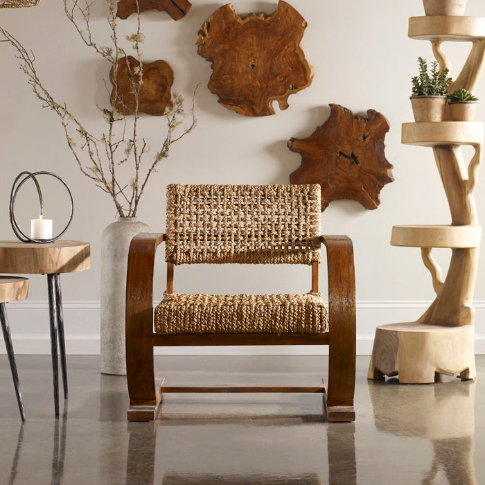 Rehema - Natural Woven Accent Chair - Beige
