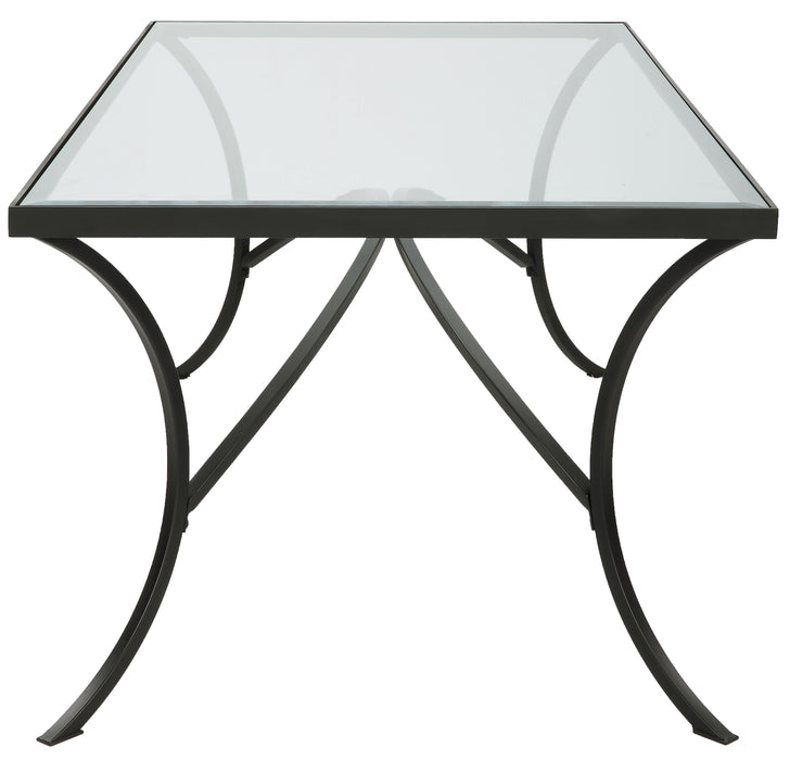 Alayna - Metal & Glass Coffee Table - Black