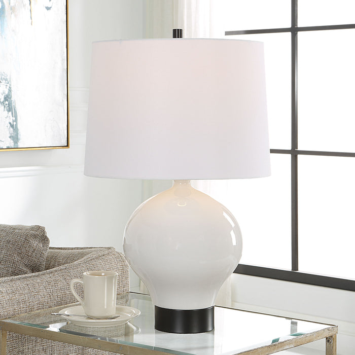 Collar - Gloss White Table Lamp