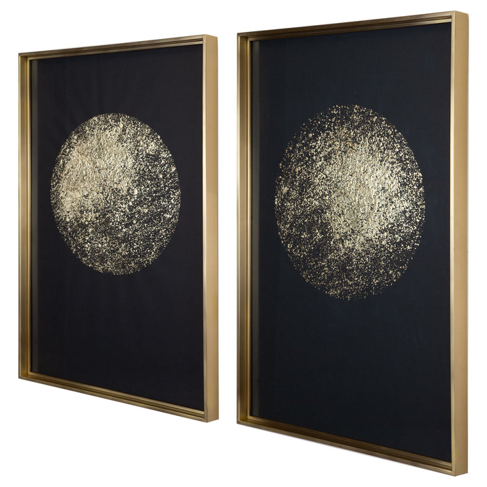 Gold Rondure - Framed Prints (Set of 2) - Gold