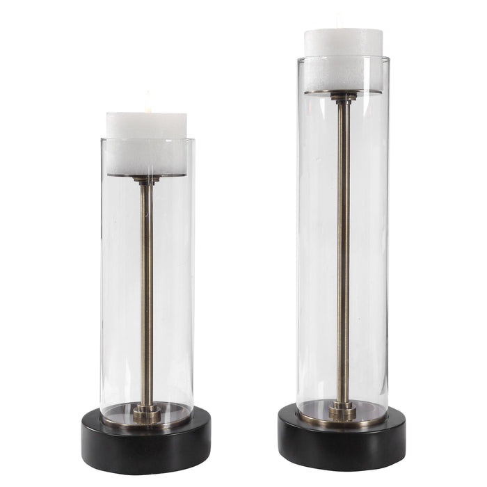 Charvi - Glass Candleholders (Set of 2) - White
