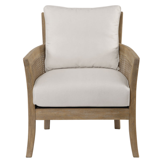 Encore - Natural Armchair - White