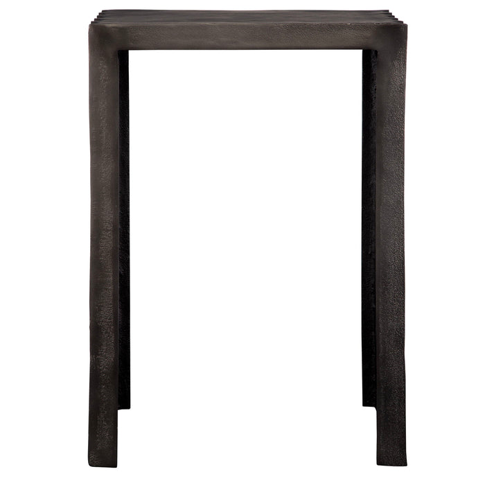In The Groove - Aluminum Accent Table - Black