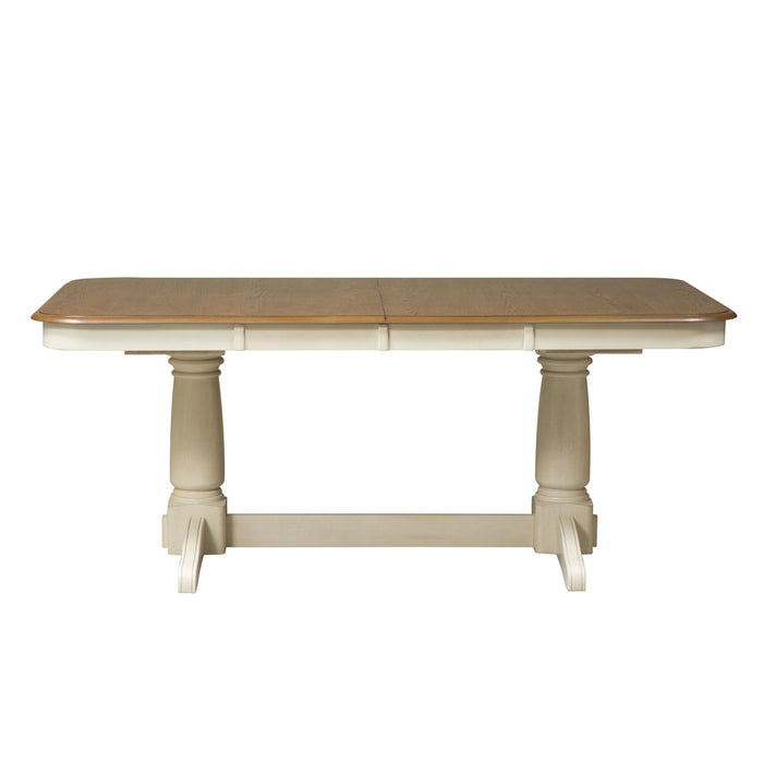 Springfield - Double Pedestal Table - White