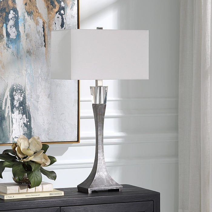 Edison - Tapered Iron Table Lamp - Gray